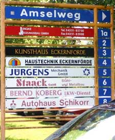 Wegweiser Amselweg