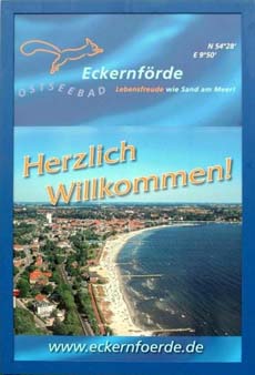 Begrüßung am Eingang von Eckernförde